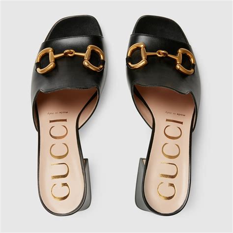 gucci slide sandals with horsebit